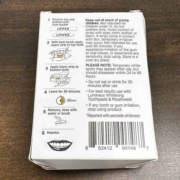 Lumineux Oral Essentials Teeth Whitening Strips - Coconut Flavor (42 strips) - Picture 2 of 4